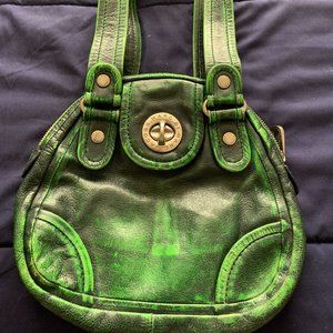 Marc by Marc Jacobs Designer Leather Handbag.  Green Leather